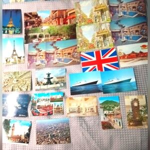 Lot of 23  Vintage post cards from 50's and 60's  France & Euro theme
